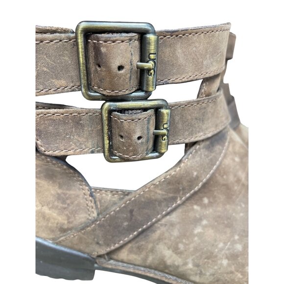 UGG Waterproof mens brown suede Shearling lined mid calf boots sz 10 SKU 9656 main image 13